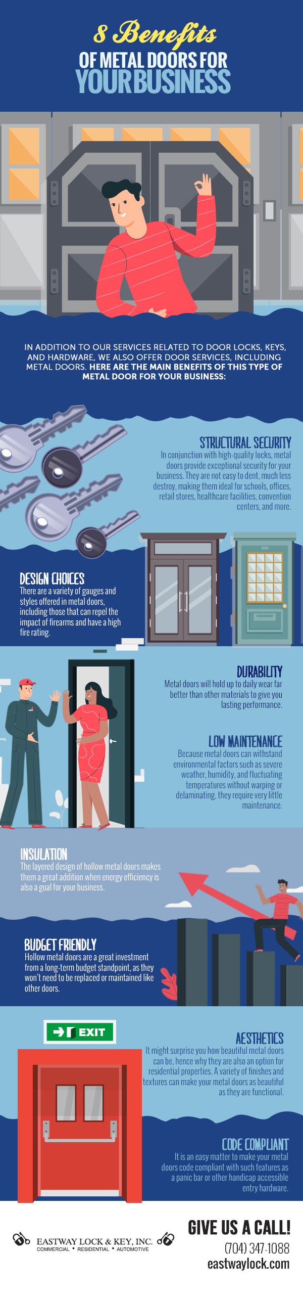 8 Benefits of Metal Doors for Your Business [infographic]