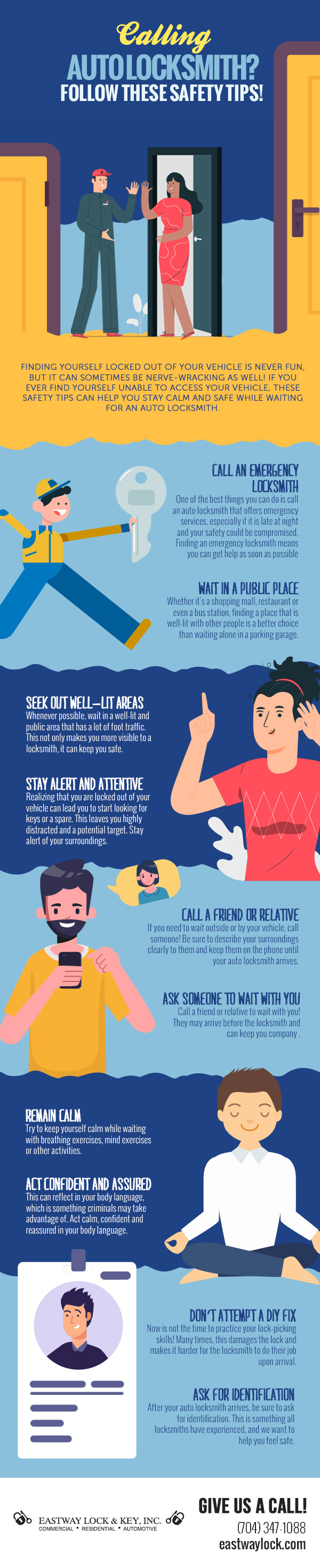 Calling an Auto Locksmith? Follow These Safety Tips! [infographic]