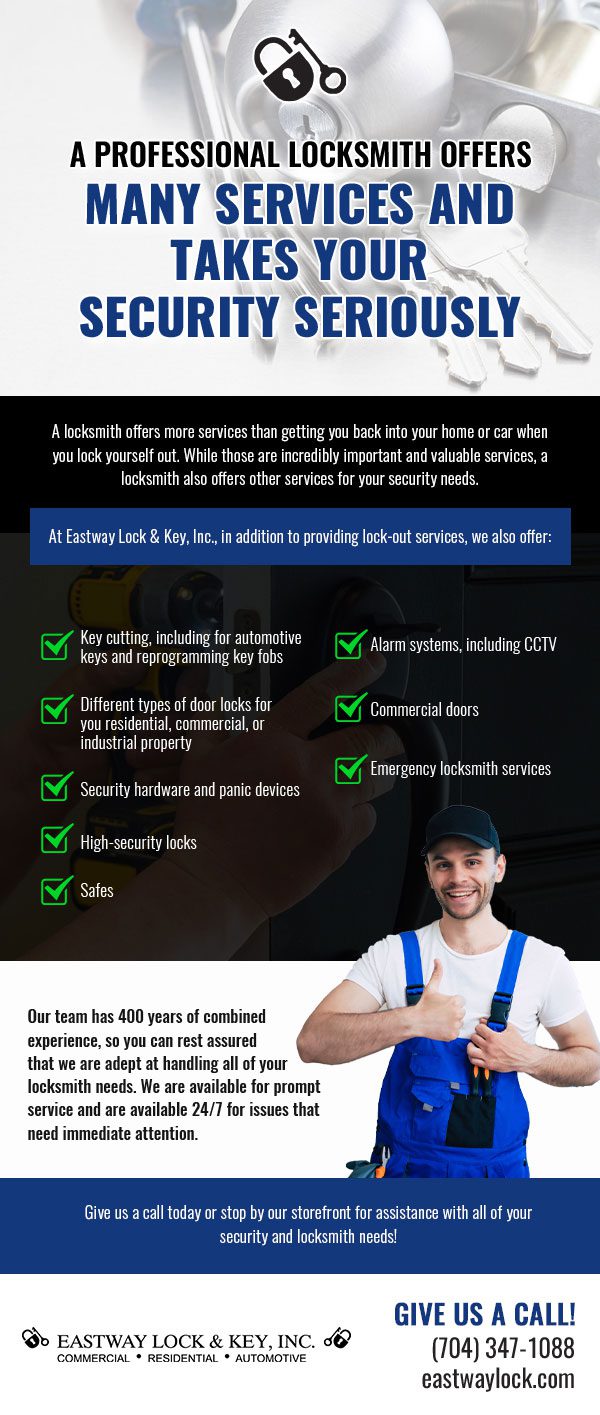 A Professional Locksmith Offers Many Services and Takes Your Security Seriously